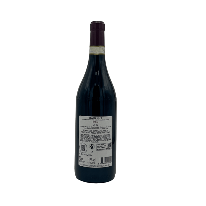 Barolo trediberri 2020 retro
